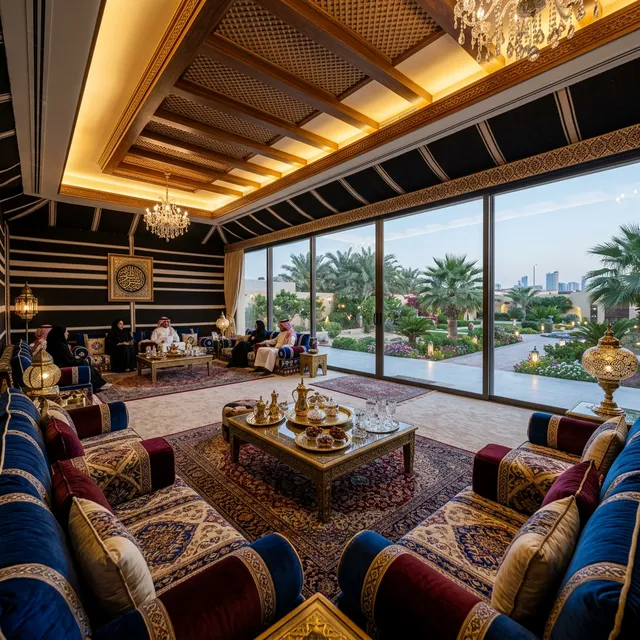 مجالس وخيام ملكية فاخرة بنظام ذكي