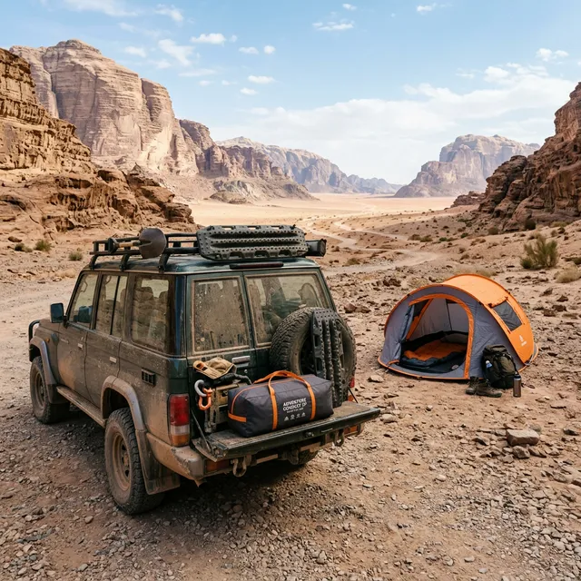 حمل وتخزين خيمة رحلات صغيرة في السيارة للرحلات الخاصة
